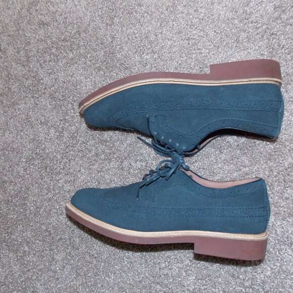 Land's End Blue Suede Oxford Size 10 - Picture 10 of 11